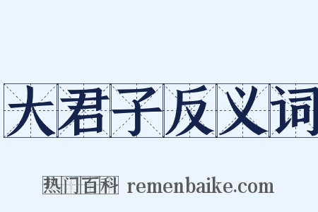 大君子反义词是什么意思的图片